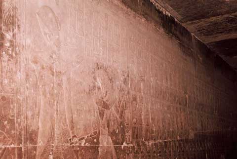 Wall of pharoh's cartouches